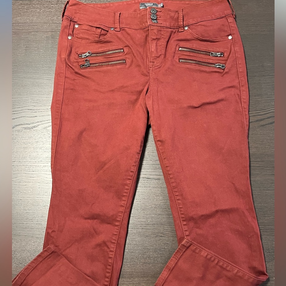 Torrid Brick Red Jeggings